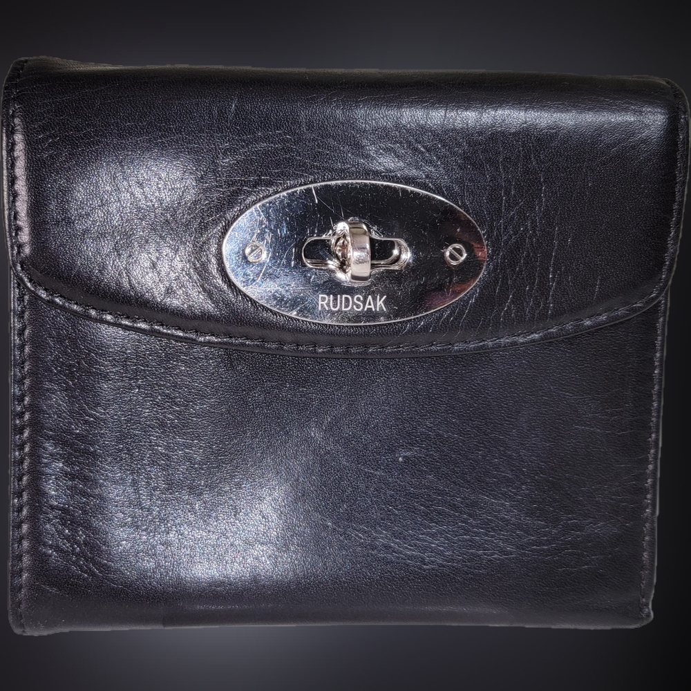 Rudsak Black Leather Clutch Wallet
